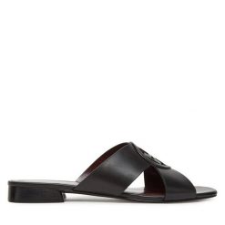 Klapki Tory Burch. Czarne klapki damskie Tory Burch, bez wzorów, bez obcasa. Za 809.99 zł.