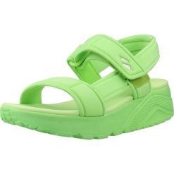 Sandały SKECHERS UNO LITE SANDAL SUNNY STAND Zielony. Zielone sandały damskie Skechers, bez wzorów, z materiału, bez obcasa. Za 168.55 zł.