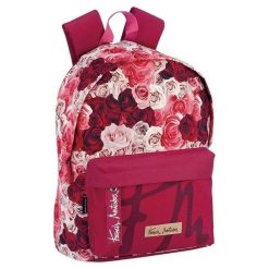 Plecak Perona Roses. Czerwone plecaki damskie 100%, bez wzorów, z materiału. Za 182.45 zł.