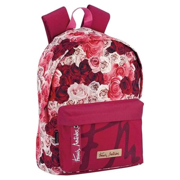 Plecak Perona Roses. Czerwone plecaki damskie 100%, bez wzorów, z materiału, biznesowe. Za 182.45 zł.