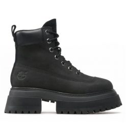 Trapery Timberland. Czarne trapery damskie Timberland, bez obcasa. Za 829.99 zł.