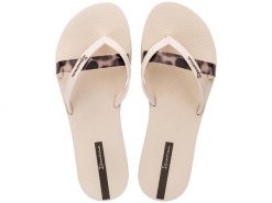 Klapki japonki damskie Ipanema Kirei Chic. Brązowe klapki damskie Ipanema, bez wzorów, z gumy, bez obcasa. Za 62.99 zł.