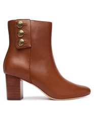 LAUREN RALPH LAUREN Botki Kenndi 802980064001 Brązowy. Brązowe botki damskie Lauren Ralph Lauren, ze skóry, bez obcasa, na słupku, bez zapięcia. Za 1,019.00 zł.