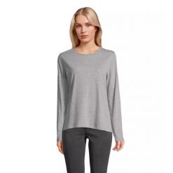 Damska koszulka z długim rękawem Sol's Monarch. Szare t-shirty damskie SOL'S, s, bez wzorów, bez kołnierzyka. Za 36.50 zł.