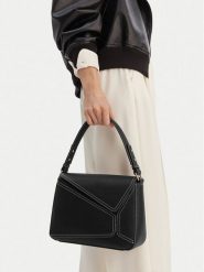 GINO ROSSI Torebka C-KY117 Czarny. Czarne torebki klasyczne damskie Gino Rossi, bez wzorów, z materiału, bez dodatków. Za 199.99 zł.