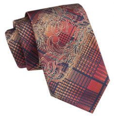 Modny Krawat Męski - Alties - Kolorowy z Mixem Wzorów. Krawaty i muchy męskie Alties, bez wzorów, z tkaniny, eleganckie. Za 49.00 zł.