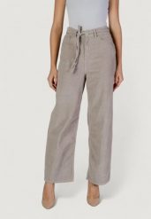 Spodnie Kobieta ONLY ONLBLEECKER MW BELT LOOSE CORD PANT PN. Brązowe spodnie materiałowe damskie Only, bez wzorów, z bawełny. Za 137.15 zł.