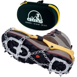 Raczki na buty Rapeks Icetrak. Niebieskie buty trekkingowe męskie RAPEKS, z gumy, bez zapięcia, trekkingowe. Za 119.90 zł.