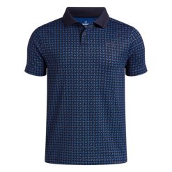 Koszulka polo Under Armour UA Matchplay Printed-BLU. Niebieskie koszulki polo męskie Under Armour, bez wzorów, z dzianiny, bez ramiączek. Za 241.39 zł.