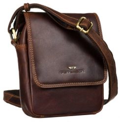 Listonoszka skórzana Peterson PTN TB-708-COM COGNAC koniakowa. Brązowe saszetki męskie Peterson, ze skóry. Za 227.99 zł.