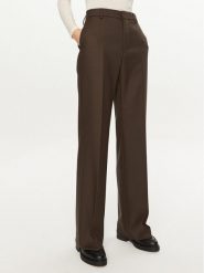 AMI Paris Spodnie materiałowe FTR435.WV0053 Brązowy Flare Fit. Brązowe spodnie materiałowe damskie AMI PARIS, bez wzorów, z materiału. Za 1,689.00 zł.