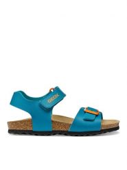 Geox Sandały J Ghita Boy J028LB 000BC C4D2T M Niebieski. Niebieskie sandały chłopięce Geox, ze skóry, bez zapięcia. Za 179.99 zł.