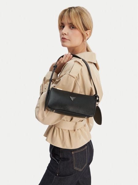 Guess Torebka Isobel Mini HWBG99 32720 Czarny. Czarne torebki klasyczne damskie Guess, z aplikacjami, ze skóry, bez dodatków. Za 304.99 zł.