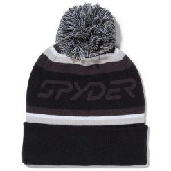 Czapka Spyder Icebox Hat z frędzlami. Czarne czapki męskie Spyder, na zimę, bez wzorów, sportowe. Za 195.00 zł.