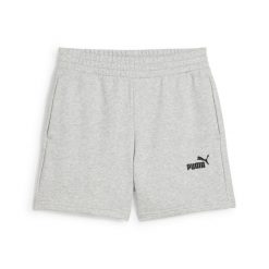 Damskie szorty Essentials 5'' z małym logo No. 1 i wysokim stanem PUMA. Szare szorty damskie Puma, bez wzorów, prążkowane, sportowe, z podwyższonym stanem. Za 129.00 zł.