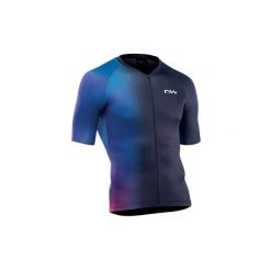 Koszulka rowerowa NORTHWAVE BLADE Jersey czarno niebieska. Czarne t-shirty sportowe męskie Northwave, s, z jersey, bez ramiączek, rowerowe. Za 165.00 zł.