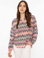Zwillingsherz Bluzka "Graphic Leo" ze wzorem rozmiar: L/XL. Bluzki damskie Zwillingsherz, l, bez wzorów, z wiskozy, bez kołnierzyka, bez ramiączek. Za 156.96 zł.