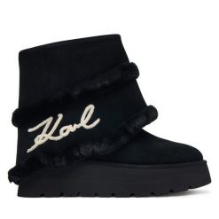 Śniegowce KARL LAGERFELD. Czarne śniegowce damskie Karl Lagerfeld. Za 1,189.00 zł.