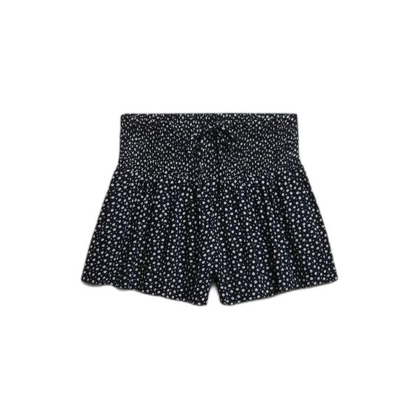 Damskie szorty z nadrukiem Superdry Mini Smocked. Niebieskie szorty damskie Superdry., bez wzorów, eleganckie. Za 190.85 zł.