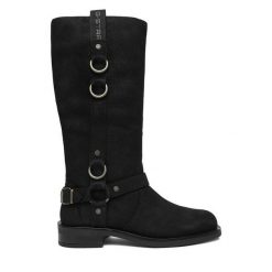 Kozaki G-Star Raw. Czarne kozaki damskie G-Star Raw, bez obcasa, na płaskiej podeszwie. Za 599.99 zł.