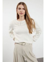 Trendyol Sweter w kolorze białym rozmiar: L. Białe swetry klasyczne damskie Trendyol, l, bez kołnierzyka. Za 100.04 zł.