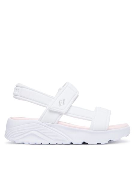 Skechers Sandały Street Uno Lite Sandal 310372L/WHT Biały. Białe sandały dziewczęce Skechers, z materiału, bez zapięcia. Za 199.99 zł.
