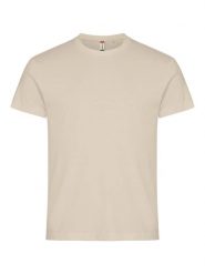 Clique Basic-T T-shirt męski dopasowany krój, 100% bawełna — light khaki. Zielone t-shirty męskie CLIQUE, m, bez wzorów, z bawełny, bez kołnierzyka. Za 82.57 zł.