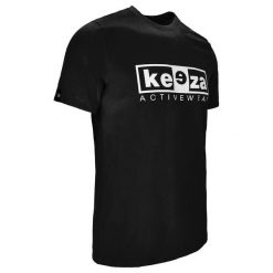 Koszulka bawełniana KEEZA Team. Czarne t-shirty sportowe męskie KEEZA, z bawełny, bez ramiączek, do piłki nożnej. Za 32.00 zł.