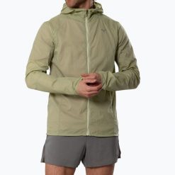 Kurtka do biegania męska Mizuno Tech Light Hooded. Zielone kurtki treningowe męskie Mizuno, m, bez wzorów, z poliamidu, do biegania. Za 409.99 zł.