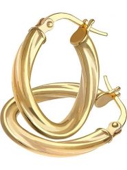 Revoni Złote kolczyki-kreole rozmiar: onesize. Żółte kolczyki damskie Revoni, złote. Za 717.99 zł.