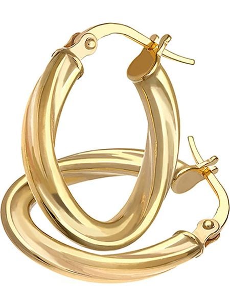 Revoni Złote kolczyki-kreole rozmiar: onesize. Żółte kolczyki damskie Revoni, złote. Za 717.99 zł.