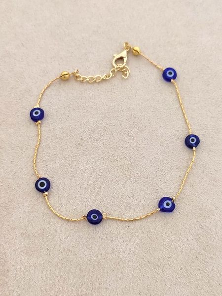 Luja Bijoux Pozłacana bransoletka z elementami ozdobnymi rozmiar: onesize. Niebieskie bransoletki damskie Luja Bijoux, pozłacane. Za 61.45 zł.