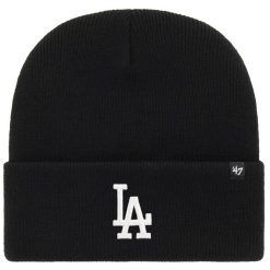 Męska czapka 47 Brand MLB Los Angeles Dodgers Haymaker Hat. Czarne czapki męskie 47 Brand, na zimę, bez wzorów, sportowe. Za 148.50 zł.