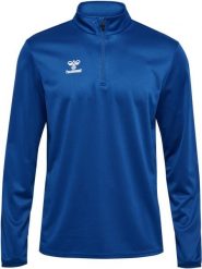 Bluza dresowa 1/2 zip Hummel Essential. Niebieskie bluzy sportowe damskie HUMMEL, m, bez wzorów, z dresówki, bez ramiączek, bez kaptura. Za 167.00 zł.
