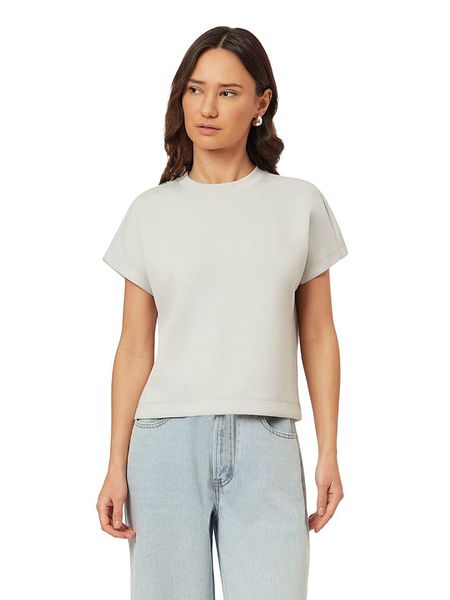 Scotch & Soda Koszulka w kolorze kremowym rozmiar: XS. Brązowe bluzki damskie Scotch & Soda, xs, bez wzorów, bez kołnierzyka, bez ramiączek. Za 113.90 zł.
