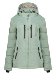 Geographical Norway Kurtka zimowa "Beachwood" w kolorze miętowym rozmiar: XL. Zielone kurtki damskie Geographical Norway, na zimę, xl, z aplikacjami, z puchu, bez kaptura. Za 295.86 zł.