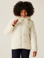 Regatta Kurtka pikowana "Arilie" w kolorze kremowym rozmiar: 46. Brązowe kurtki damskie Regatta, bez wzorów, bez kaptura. Za 210.45 zł.