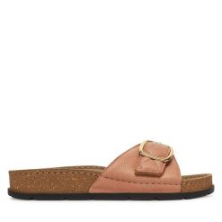 Klapki Scholl. Czerwone klapki damskie Scholl, bez wzorów, bez obcasa. Za 279.99 zł.