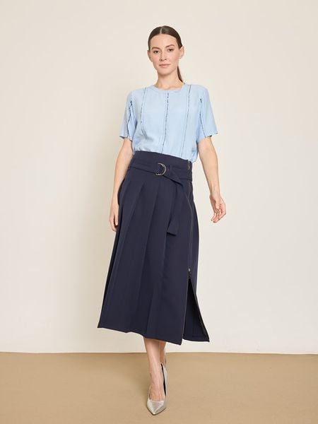 BGN Spódnica w kolorze granatowym rozmiar: 38. Niebieskie spódniczki damskie BGN, bez wzorów, z tkaniny, midi, proste. Za 143.99 zł.