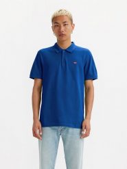Levi's Koszulka polo w kolorze niebieskim rozmiar: XL. Niebieskie koszulki polo męskie Levi's, s, bez wzorów, z bawełny, bez ramiączek. Za 105.63 zł.