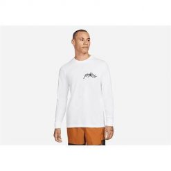 Koszulka sportowa męska Nike Air Jordan Dri-fit Graphic Crew. Białe t-shirty sportowe męskie Nike, l, bez ramiączek, dri-fit (nike). Za 248.00 zł.
