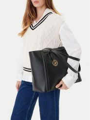 Beverly Hills Polo Club Torebka CEO-BHPC-L-007-08 Czarny. Czarne torebki klasyczne damskie Beverly Hills Polo Club, bez wzorów, ze skóry, bez dodatków. Za 229.99 zł.
