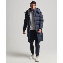 Długa kurtka Superdry Ripstop. Niebieskie kurtki męskie Superdry., m, bez wzorów, z puchu, bez kaptura. Za 674.50 zł.