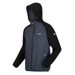 Softshell turystyczny męski Regatta Arec III z kapturem. Czarne kurtki softshell damskie Regatta, m, bez wzorów, z elastanu, z kapturem. Za 143.99 zł.