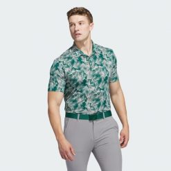 Koszulka polo Ultimate365 Mesh Print. Czerwone koszulki polo męskie Adidas, m, bez wzorów, z meshu, bez ramiączek. W wyprzedaży za 191.00 zł.