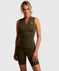 Koszulka Damska Elegance Tennis/Padel/Golf. Zielone golfy damskie NORDICDOTS, bez wzorów, z materiału, bez kołnierzyka. Za 250.00 zł.