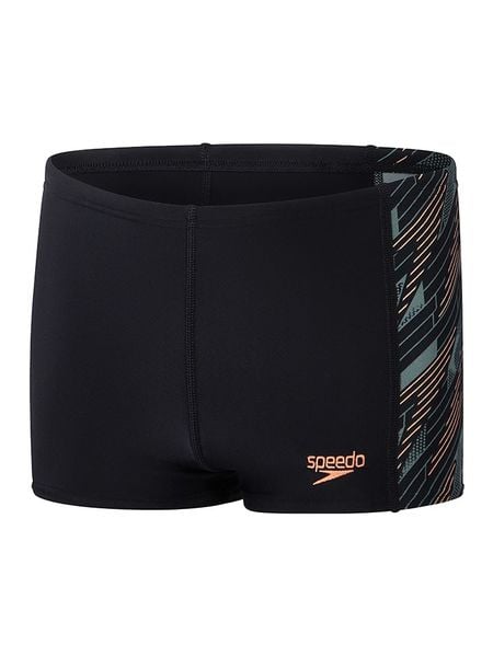 Speedo Kąpielówki "Eco H-Boom" w kolorze czarno-pomarańczowo-oliwkowym rozmiar: 140. Brązowe kąpielówki męskie Speedo, bez wzorów, z materiału. Za 81.95 zł.