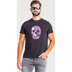 T-SHIRT Just Cavalli. Czarne t-shirty męskie Just Cavalli, l, z aplikacjami, z bawełny, bez kołnierzyka. Za 659.00 zł.