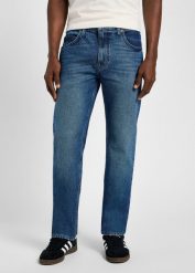 LEE RIDER MĘSKIE SPODNIE JEANSOWE JEANS DŻINSY BLUE ABYSS 112355794 L701008561. Niebieskie jeansy męskie Lee. Za 219.99 zł.