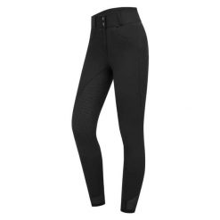 Damskie spodnie jeździeckie o pełnej przyczepności ELT Pam. Czarne spodnie sportowe damskie ELT, l, z elastanu, do jazdy konnej. Za 376.50 zł.